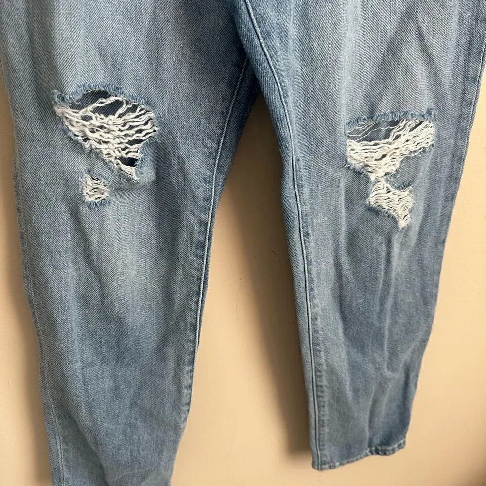 Madewell The Mon Jean Medium Wash Distressed Jeans 26